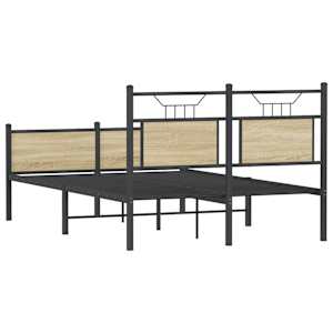 Rám postele bez matrace dub sonoma 120x190 cm kompozitní dřevo - obrázek 8