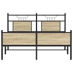 Rám postele bez matrace dub sonoma 140x190 cm kompozitní dřevo - obrázek 6