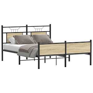 Rám postele bez matrace dub sonoma 140x190 cm kompozitní dřevo - obrázek 1