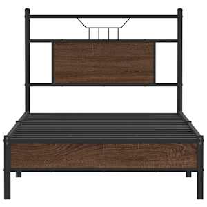 Rám postele bez matrace hnědý dub 80 x 200 cm kompozitní dřevo - obrázek 6
