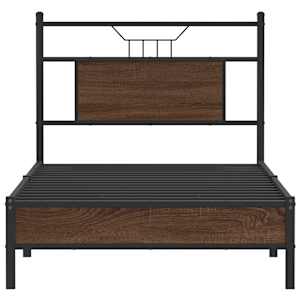Rám postele bez matrace hnědý dub 90 x 190 cm kompozitní dřevo - obrázek 6