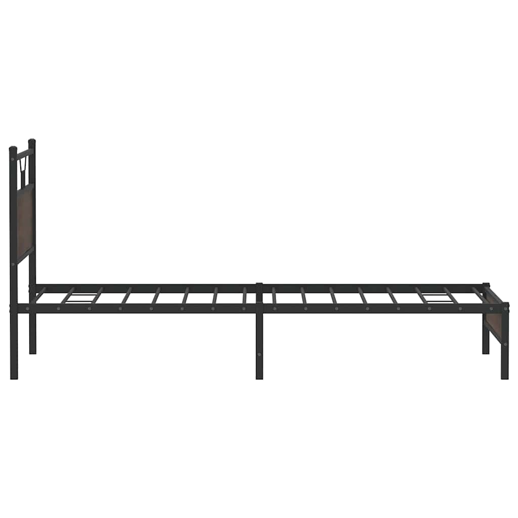 Rama łóżka bez materaca Brązowy dąb 107x203 cm Drewno klejone