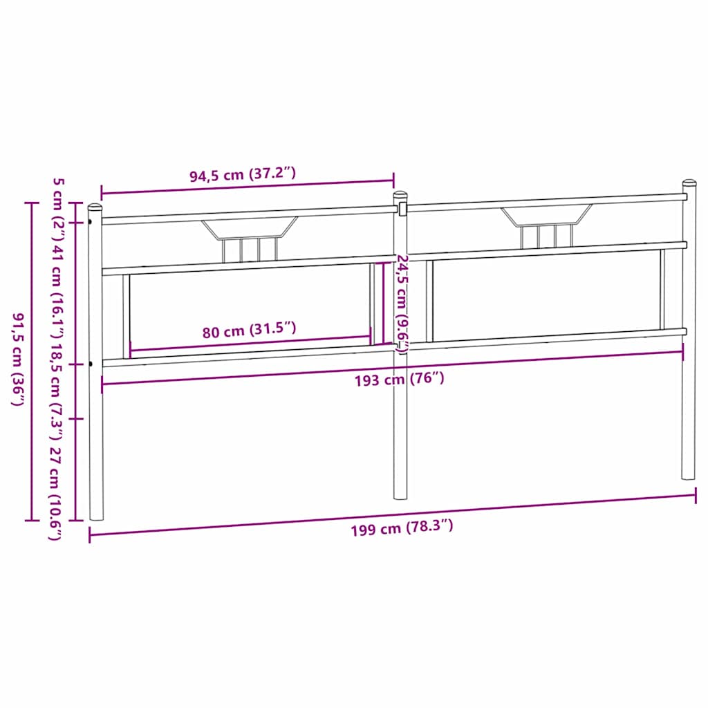 Bed Frame without Mattress Engineered Wood size guide