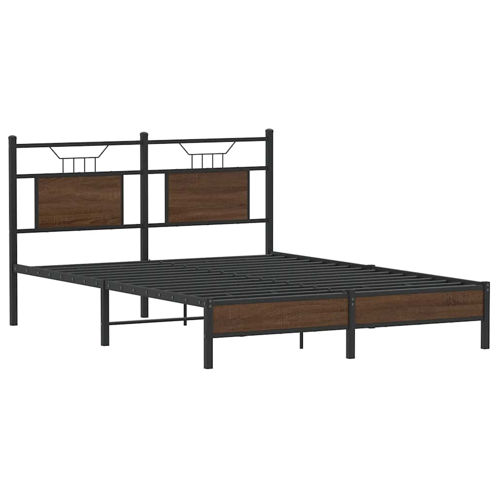 vidaXL Bedframe zonder matras bewerkt hout bruin eikenkleur 140x200 cm afbeelding