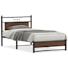 vidaXL voodiraam ilma madratsita, pruun tamm, 107x203 cm, tehispuit