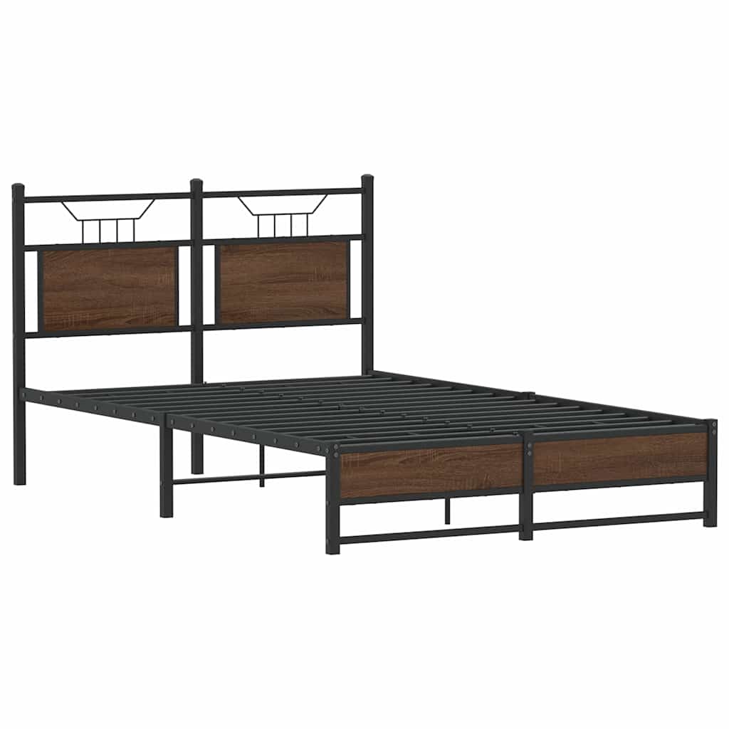 vidaXL Bedframe zonder matras bewerkt hout bruin eikenkleur 120x190 cm afbeelding