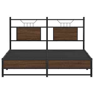 Rám postele bez matrace hnědý dub 140 x 190 cm kompozitní dřevo - obrázek 6
