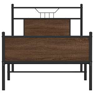 Rám postele bez matrace hnědý dub 80 x 200 cm kompozitní dřevo - obrázek 6