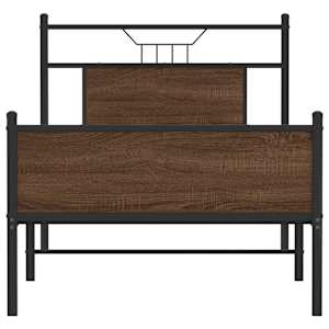 Rám postele bez matrace hnědý dub 90 x 190 cm kompozitní dřevo - obrázek 6