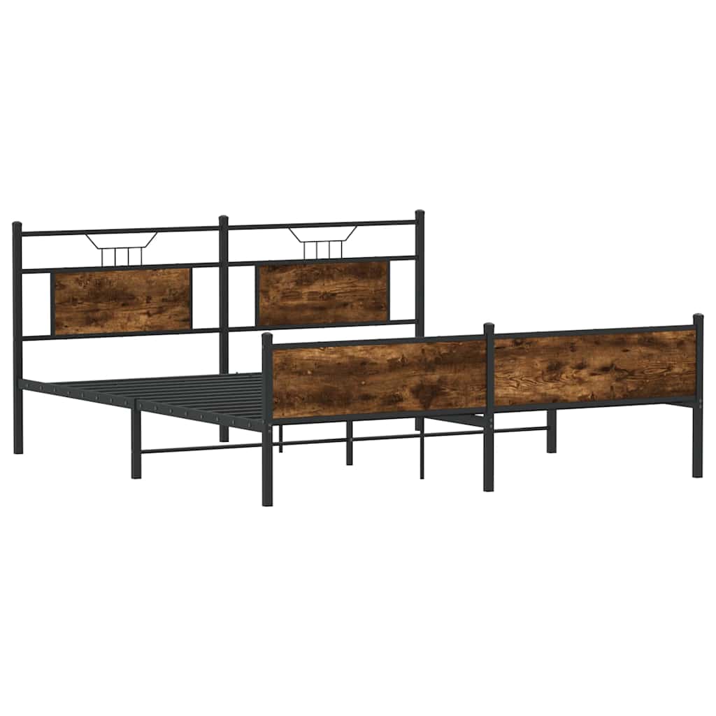 vidaXL Bettgestell ohne Matratze Braun Eiche 90x200 cm Holzwerkstoff – Bild 8