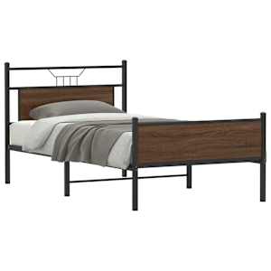 Rám postele bez matrace Dub hnědý 107x203 cm Dřevěné konstrukce - obrázek 1