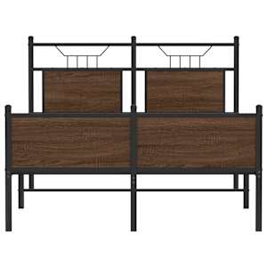 Rám postele bez matrace hnědý dub 120 x 190 cm kompozitní dřevo - obrázek 6