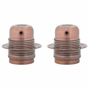 vidaXL Lambihoidjad 2 tk Red Bronze E27