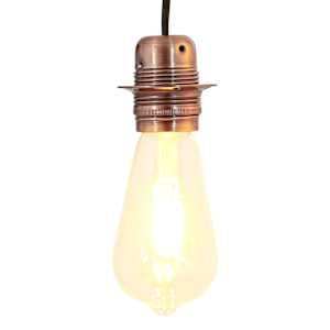 Obeski za svetilke 2 kosa Rdeči bronasti E27