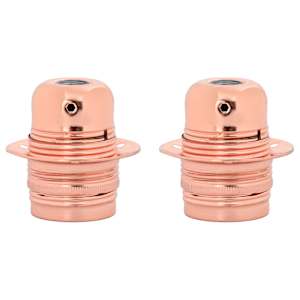 vidaXL Lambihoidjad 2 tk Rose Gold E27