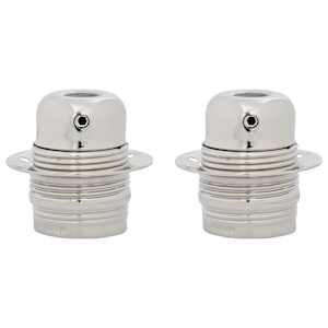 vidaXL Lambihoidjad 2 tk Satin Nickel E27