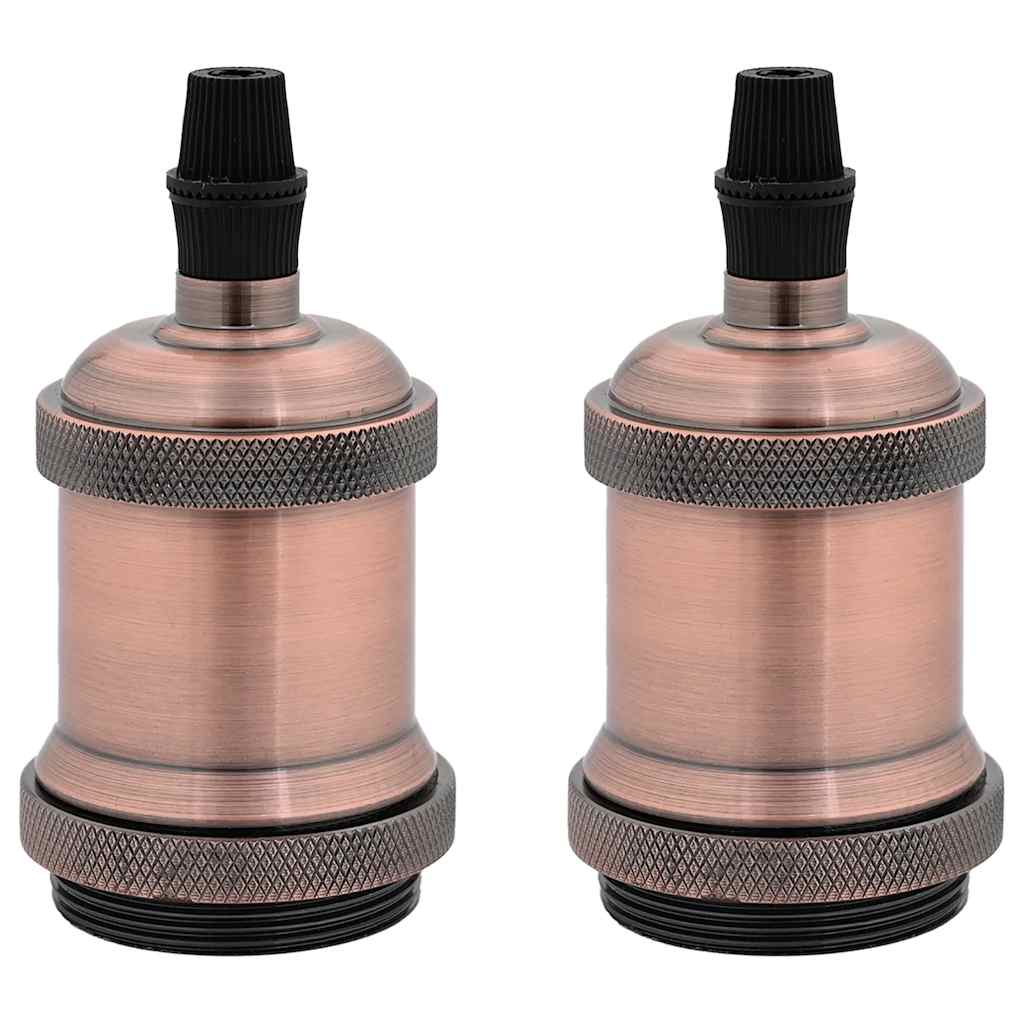 Thumbnail - vidaXL Lampenfassungen 2 Stk. Rot-Bronze E27