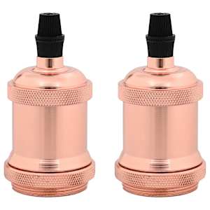 vidaXL Lambihoidjad 2 tk Rose Gold E27