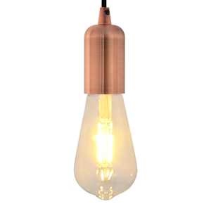 Obeski za svetilke 2 kosa Rdeči bronasti E27