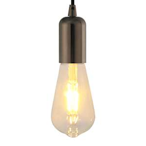 Obeski za svetilke 2 kosa sijajno črna E27