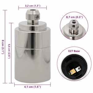 Svítidla 2 ks Satin Nickel E27 - obrázek 8