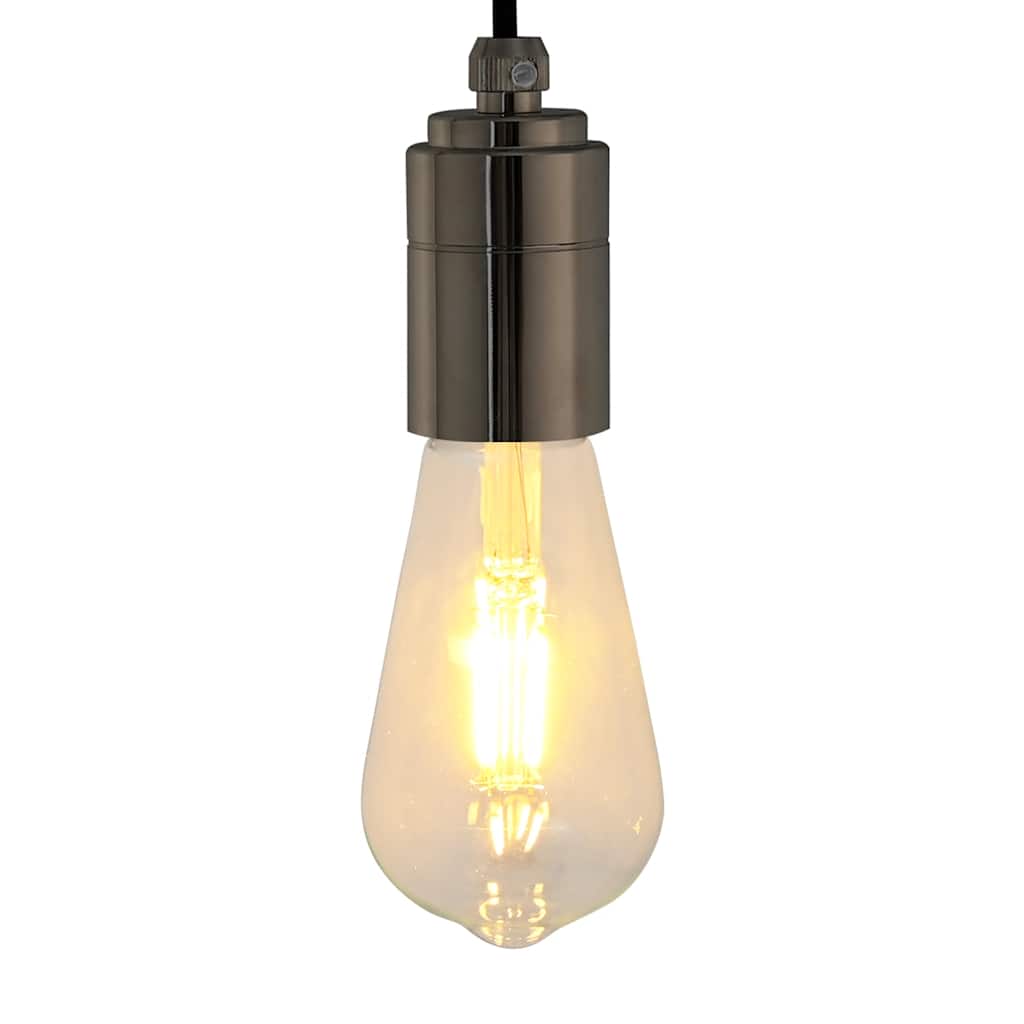 vidaXL Lampeholdere 2 stk blank svart E27