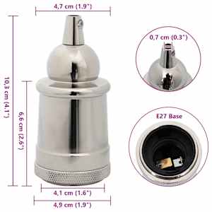 Svítidla 2 ks Satin Nickel E27 - obrázek 8