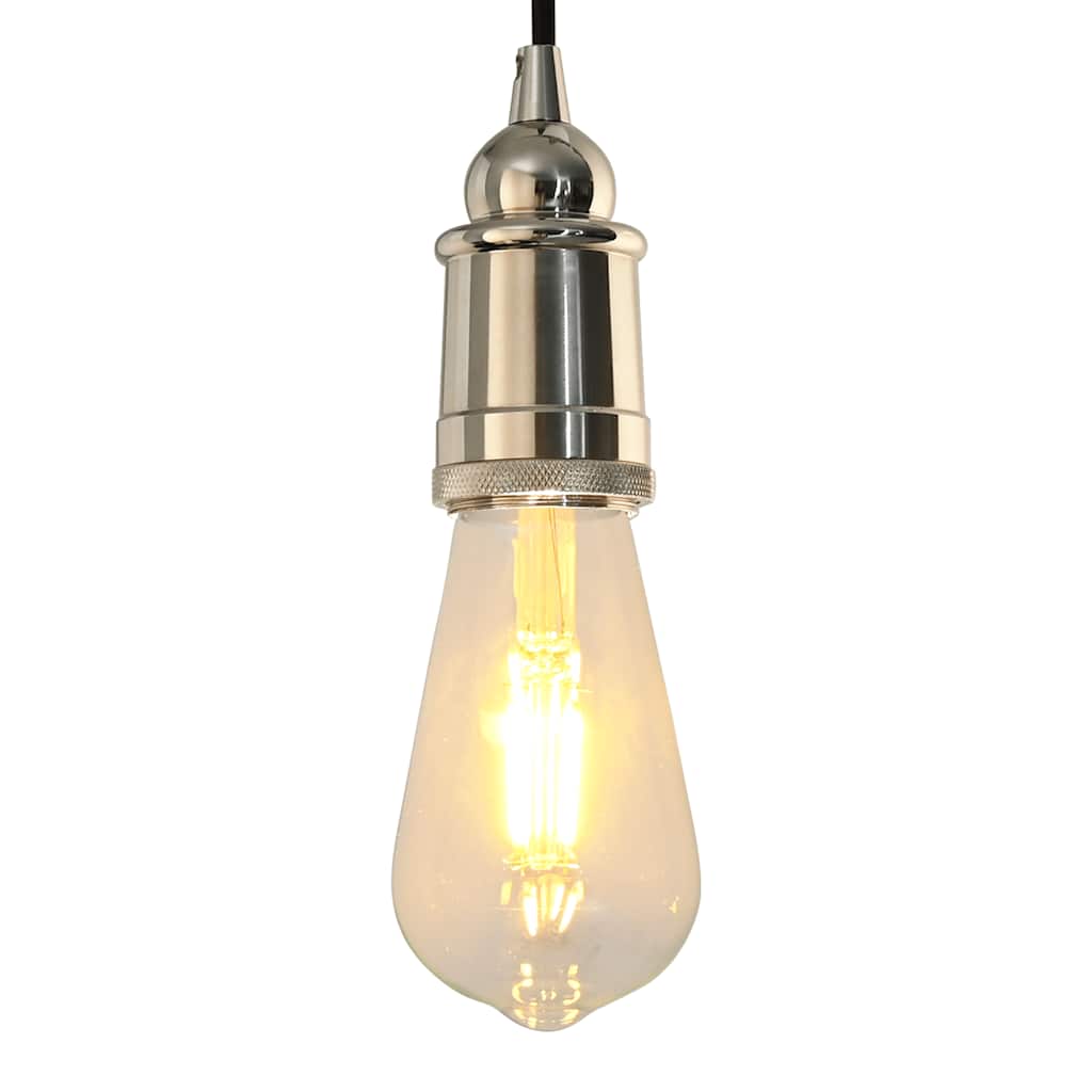 vidaXL Lampeholdere 2 stk satin nikkel E27