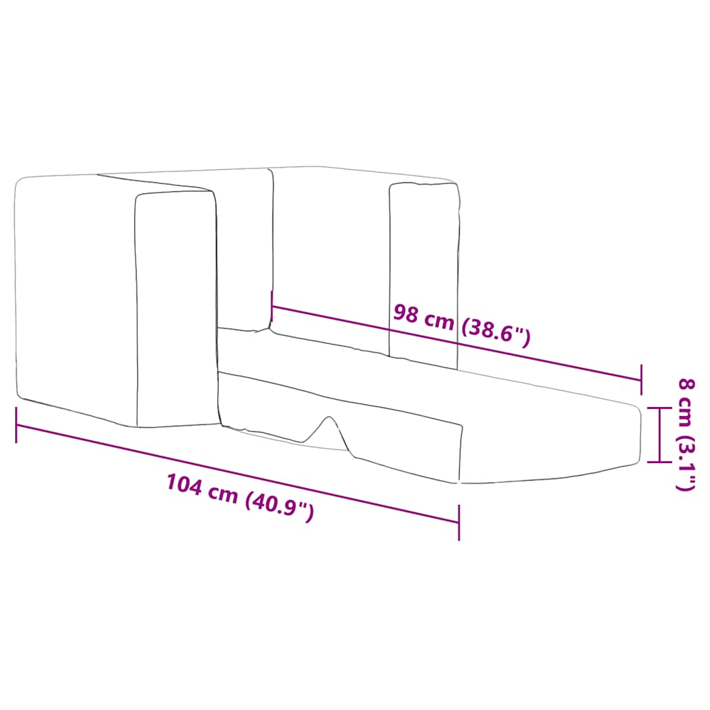 Otroški kavč svetlo siv mehak pliš - slika 10