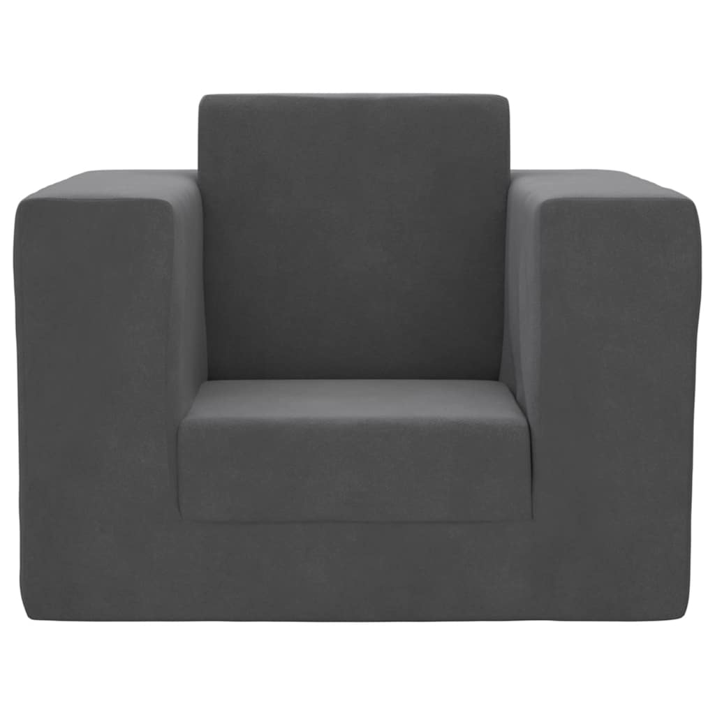 Thumbnail - vidaXL Schlafsofa für Kinder Anthrazit Weicher Plüsch