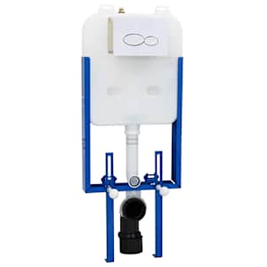 Okvir za cisterno s shranjevanjem Bela 50 x 8 x 131 cm Jeklo