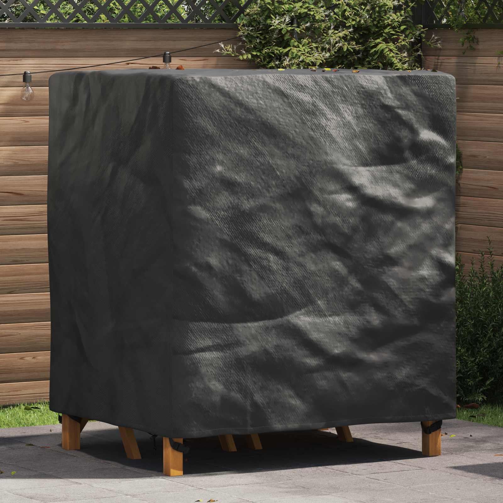 vidaXL Möbelbezug Uni Schwarz 116 x 100 x 120 cm 420D