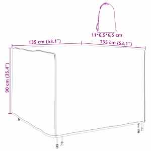 Pokryv na nábytek Jednobarevný Černá 135 x 135 x 90 cm textil - obrázek 8
