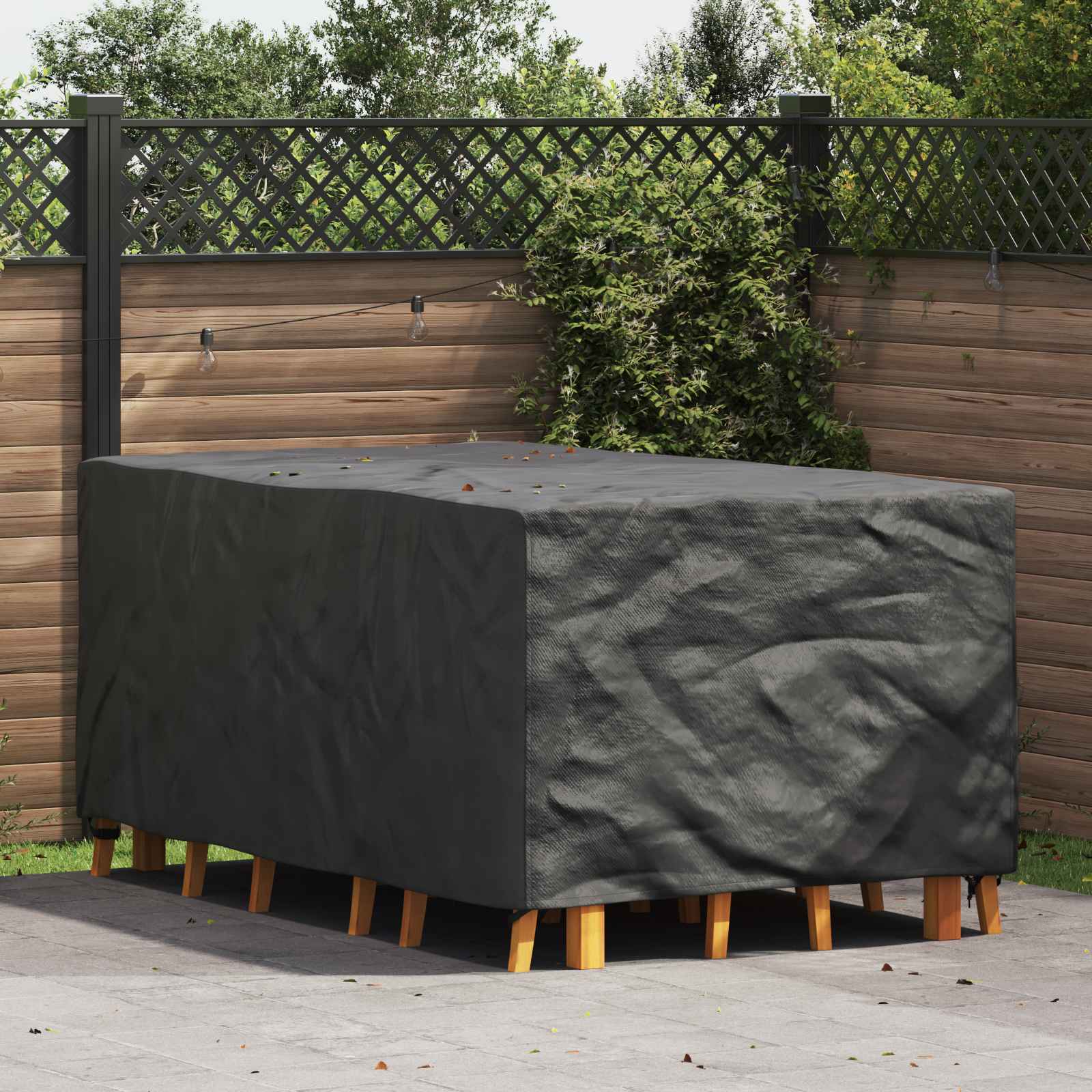 vidaXL Möbelbezug Uni Schwarz 143 x 225 x 90 cm 600D