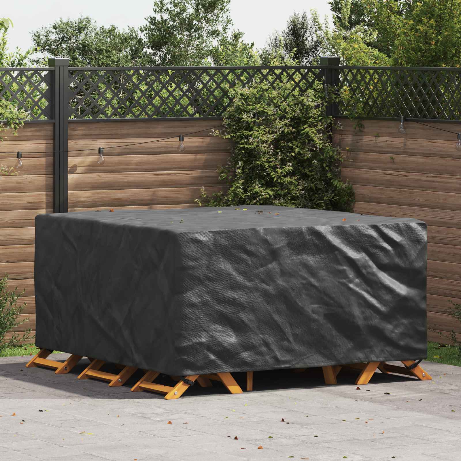 vidaXL Möbelbezug Uni Schwarz 180 x 190 x 85 cm 600D