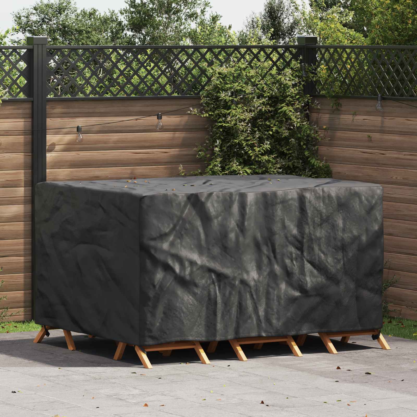 vidaXL Möbelbezug Uni Schwarz 180 x 120 x 74 cm 420D