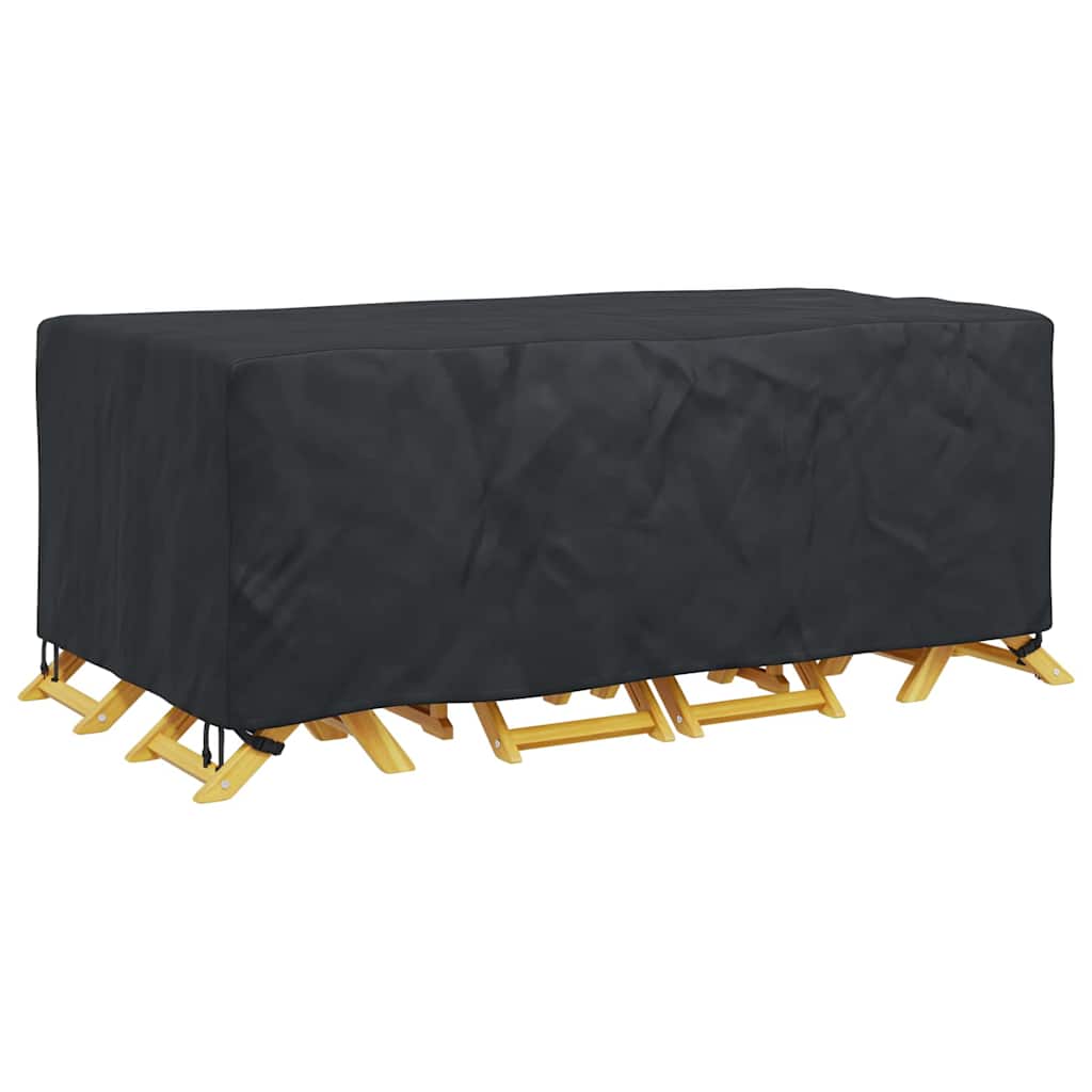 vidaXL Hoes voor tuinmeubelen Zwart 200 x 110 x 70 cm 600D