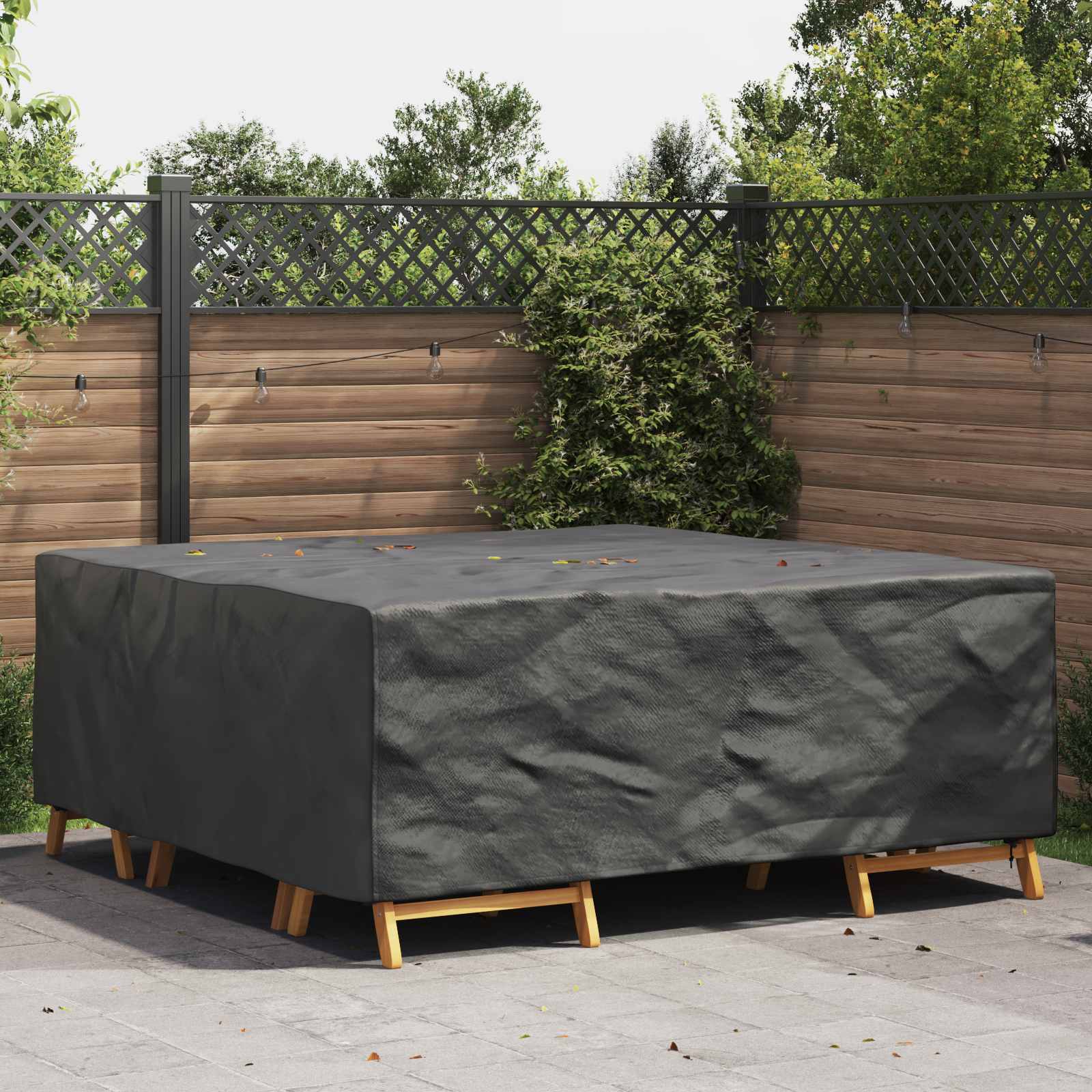 vidaXL Möbelbezug Uni Schwarz 200 x 190 x 85 cm 210D