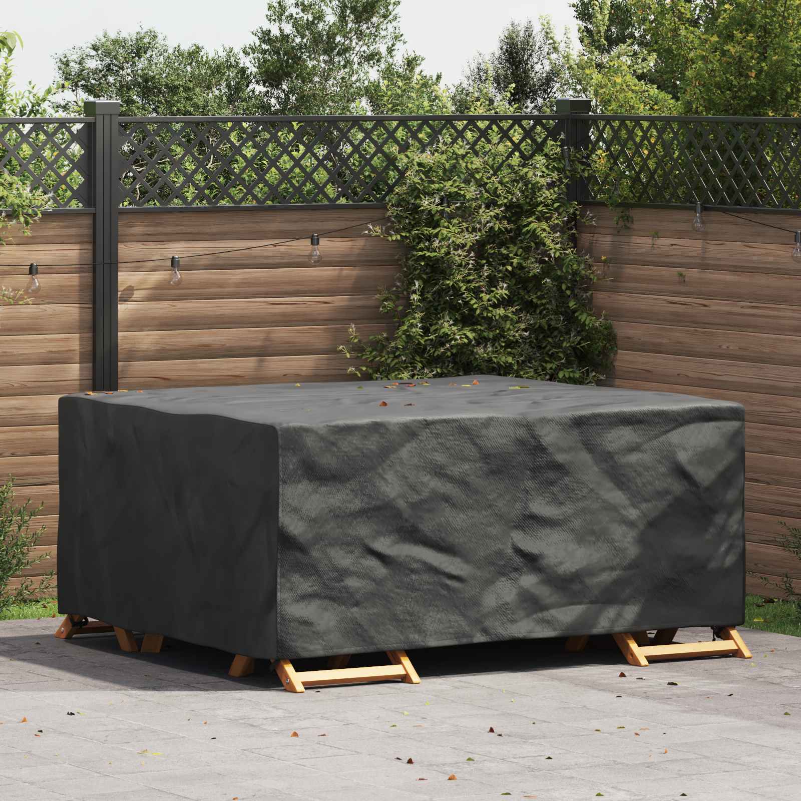 vidaXL Möbelbezug Uni Schwarz 200 x 165 x 80 cm 420D