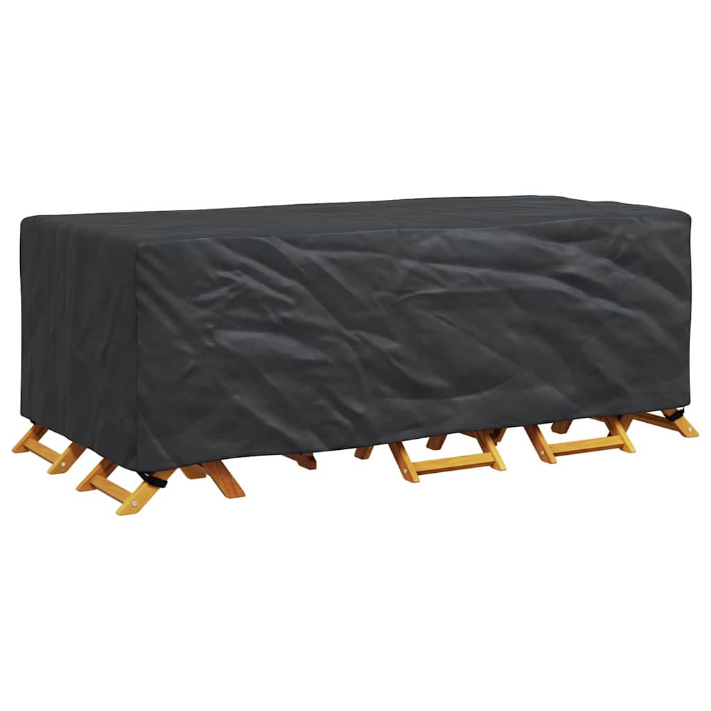 vidaXL Hoes voor tuinmeubelen Zwart 220 x 110 x 70 cm 600D