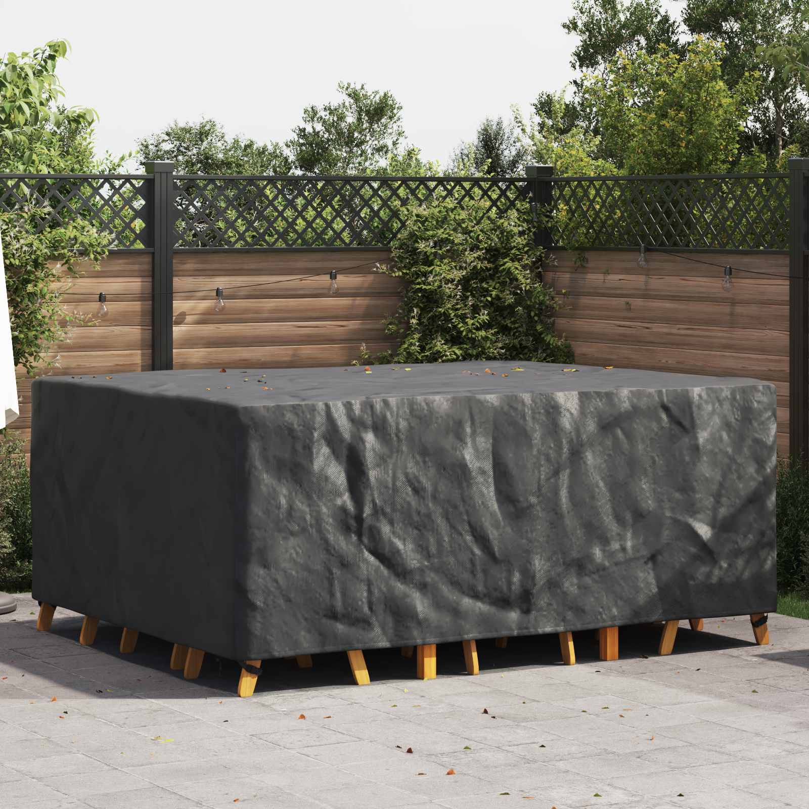 vidaXL Möbelbezug Uni Schwarz 240 x 190 x 90 cm 420D