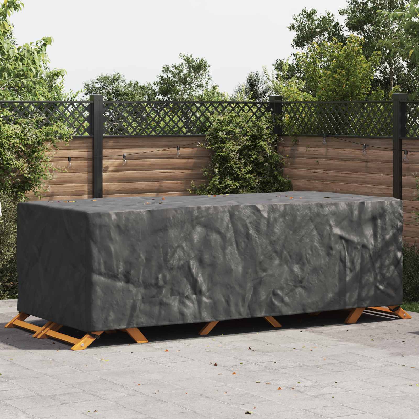 vidaXL Möbelbezug Uni Schwarz 300 x 140 x 90 cm 420D