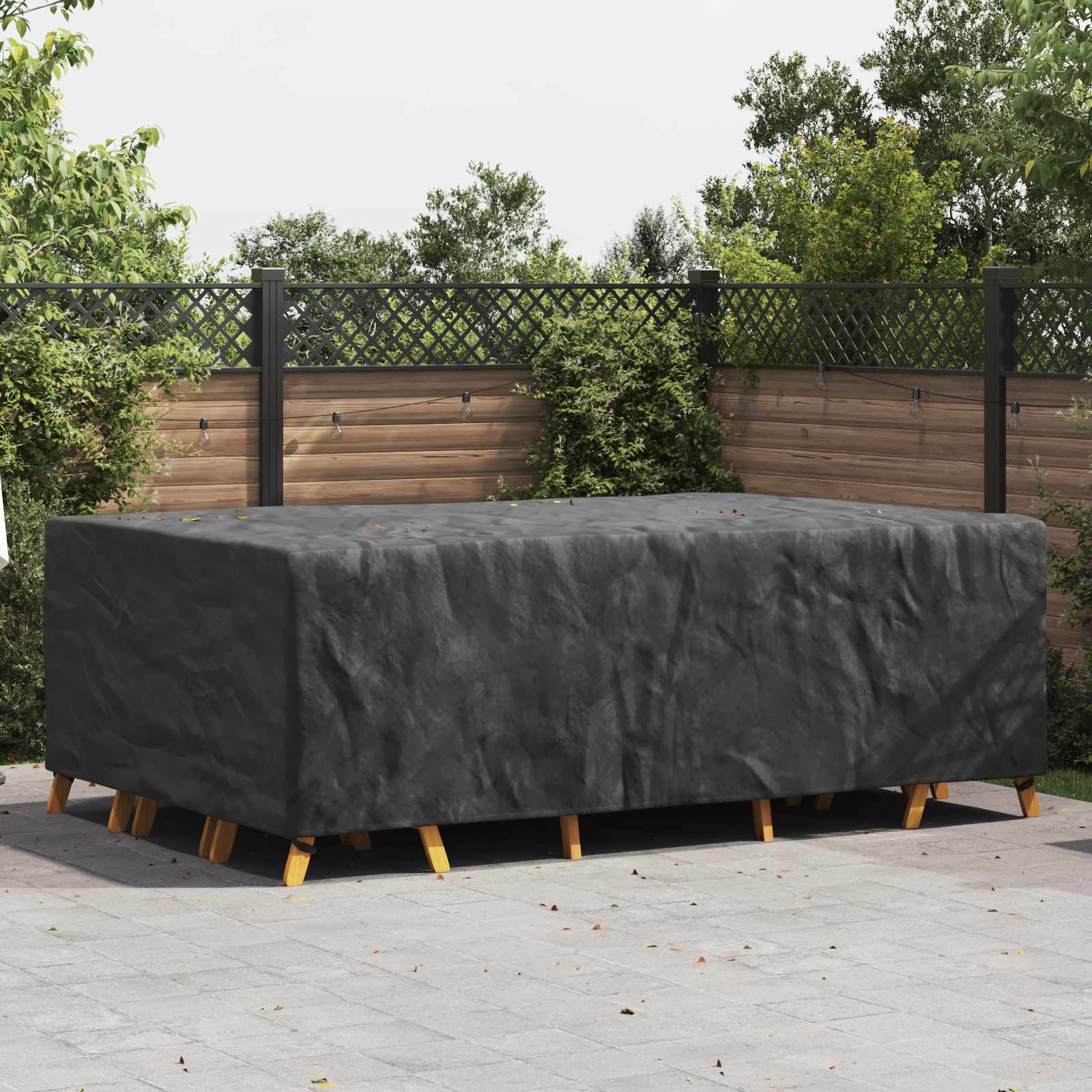 vidaXL Möbelbezug Uni Schwarz 300 x 200 x 90 cm 420D