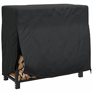 Kryt na stojan na dřevo Černá 61 x 122 x 106 cm textil - obrázek 3