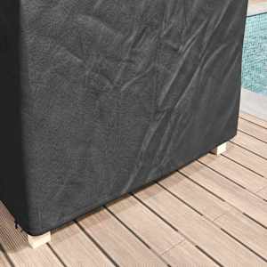 Prachtíře na lounger Černá 205 x 100 x 70 cm textil - obrázek 4