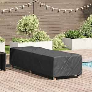 Prachtíře na lounger Jednobarevný Černá 74 x 210 x 40 cm textil - obrázek 1