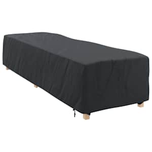 Prachtíře na lounger Jednobarevný Černá 74 x 210 x 40 cm textil - obrázek 3