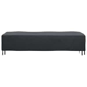 Prachtíře na lounger Jednobarevný Černá 74 x 210 x 40 cm textil - obrázek 9