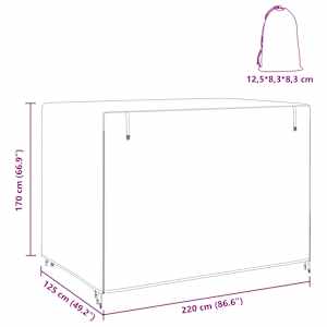 Kryt na venkovní houpačku 220 x 125 x 170 cm - obrázek 14