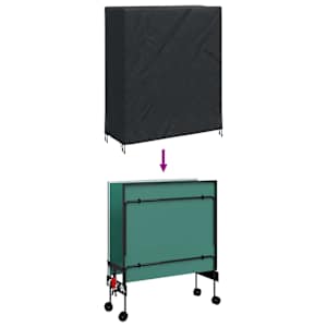 Ochrana na pingpongový stůl Černá 165 x 70 x 185 cm textil - obrázek 9